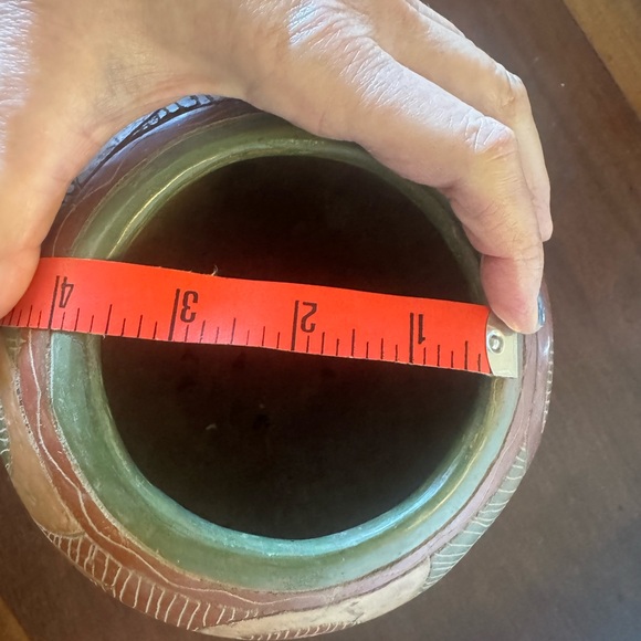 Spectacular Aztec? Mayan? Antique Footed Clay Pottery Bowl - Picture 6 of 7